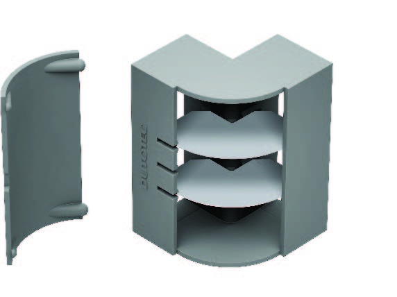 CURVA VERT. 90º C/DIV. 45 ABS BR