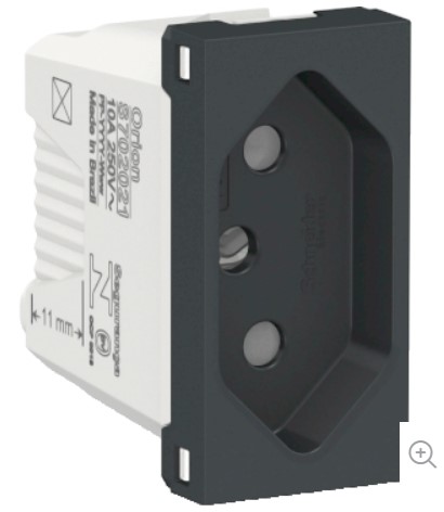 MOD TOM BR 2P+T 10A 250V 1M GR